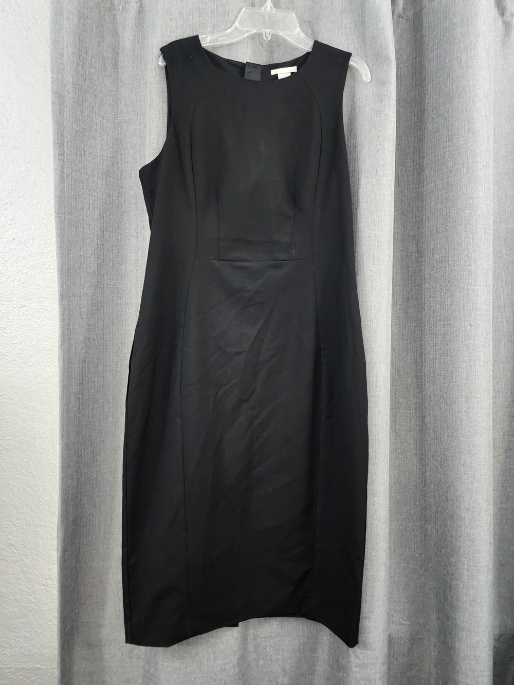 NWT H&M Black Sleeveless Midi Sheath Dress